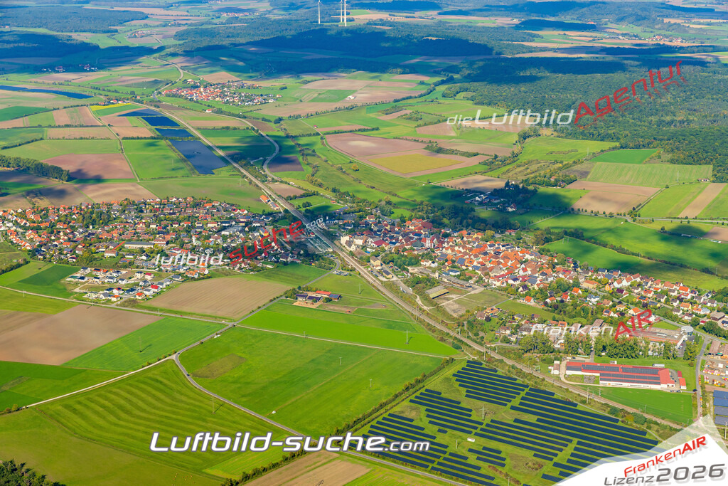 Luftaufnahme von Markt Bibart Vs Google Maps- Die Luftaufnahme wurde 2025 vom UL-Flugzeug heraus erstellt ( keine Drohne ) - Hochauflösende Luftaufnahme - für professionelle Ausdrucke geeignet. Die Geschenkidee !Mit Lizenz und Bildrechte bestellbar