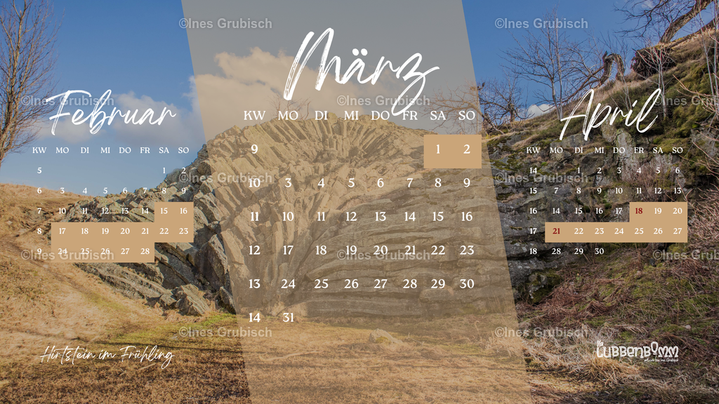 Kalender 2025 - 03 März | Lila Lubbenbomm - Artwork by Ines Grubisch - Realisiert mit Pictrs.com