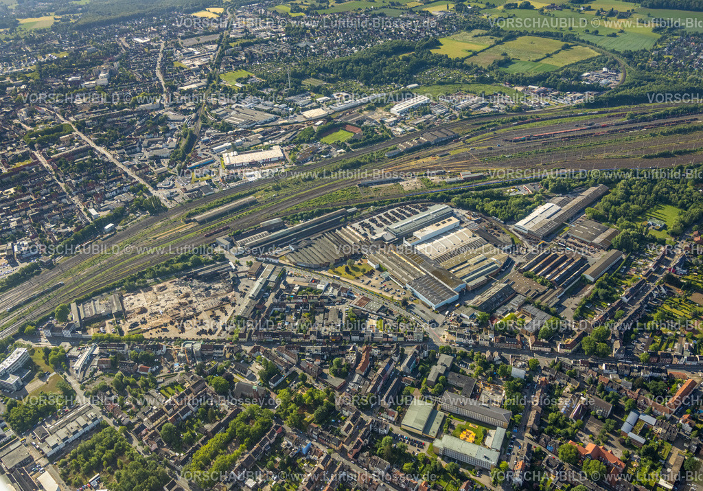 Hamm220601559 | Luftbild, WDI Westfälische Drahtindustrie, Rangierbahnhof und Güterbahnhof, Baugebiet zwischen Wilhelmstraße und Kleine Alleestraße, Mitte, Hamm, Ruhrgebiet, Nordrhein-Westfalen, Deutschland