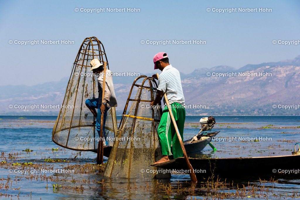 Reisefotografie - Myanmar - Das Land der weißen Elefanten | Fischer auf dem Inle-See in Myanmar. - Realisiert mit Pictrs.com