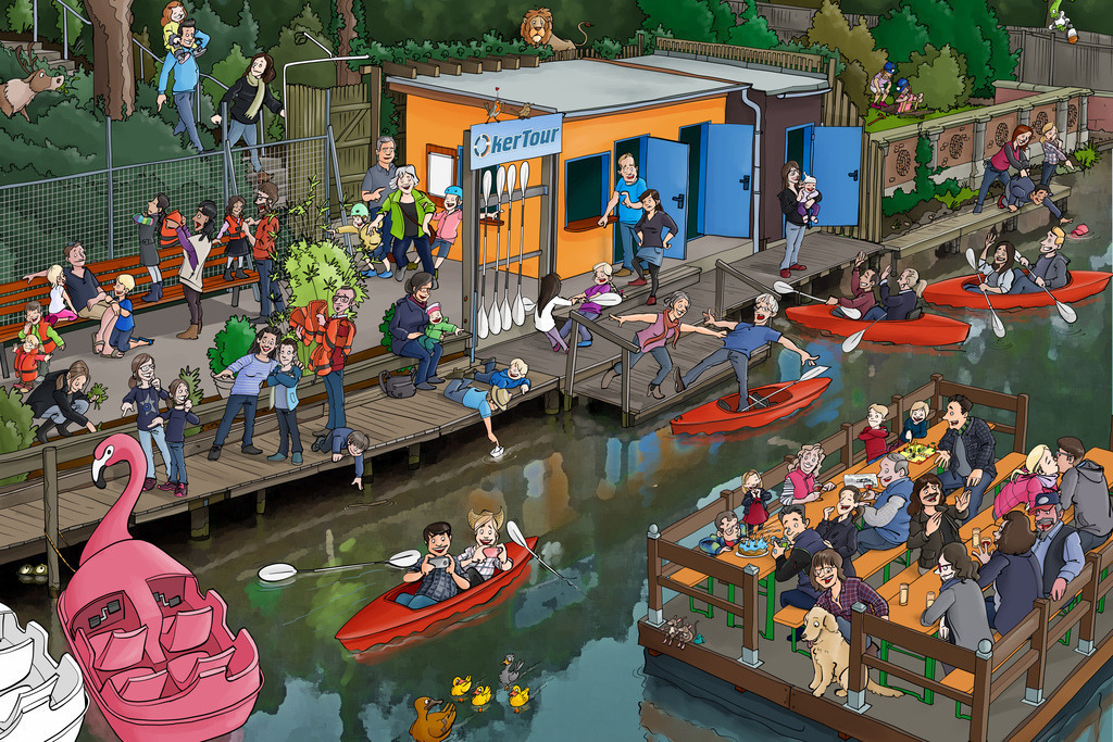 Braunschweig-Wimmelbild-Floßstation-schanz-partner | Schanz & Partner - Realisiert mit Pictrs.com