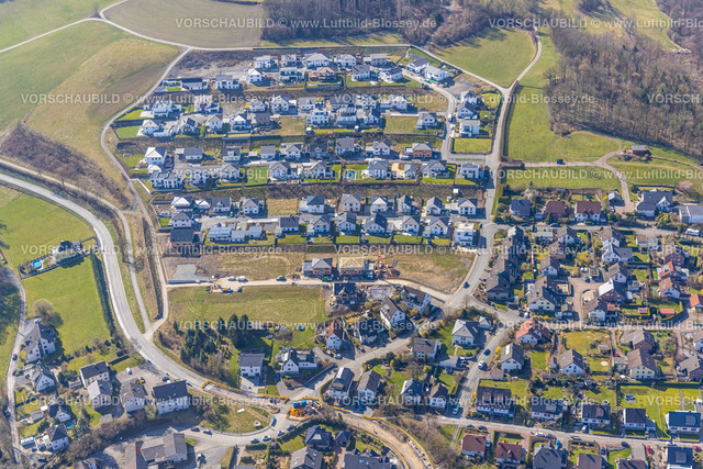 HB-Arnsberg220301891Neheim | Luftbild, Neubaugebiet Wohnsiedlung Sternhelle-Ost, Am Spielberg in Herdringen, Arnsberg, Sauerland, Nordrhein-Westfalen, Deutschland