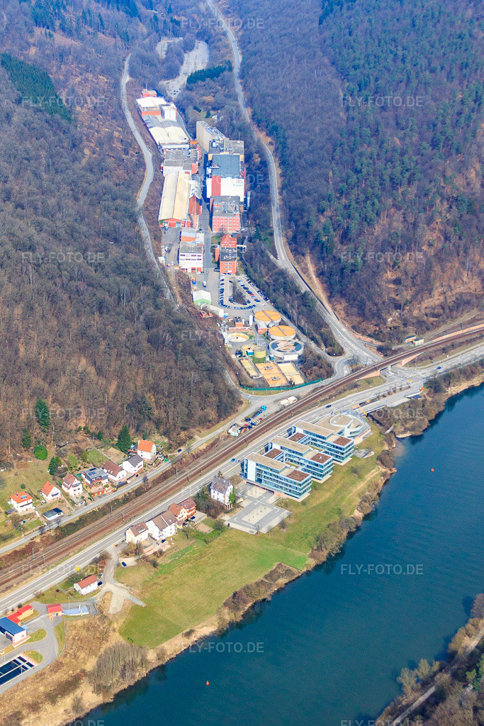 Luftbild: Gammersbache Straße mit Scherer R.p. GmbH, Catalent Germany Eberbach GmbH und Gelita AG, Werk in Eberbach im Bundesland Baden-Württemberg in Deutschland.Foto: IMG_38033.jpg vom 12.03.2011 durch Werner Riehm/FLY-FOTO.deLeading Global CDMO Pharma Solutions | CatalentWWW.GELITA.COM