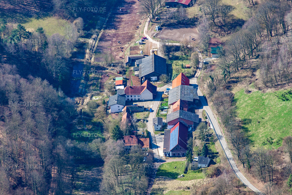 Luftbild: Rodalberhof im Ortsteil Kettrichhof in Lemberg im Bundesland Rheinland-Pfalz in Deutschland. Foto: IMG_38431.jpg vom 20.03.2011 durch Werner Riehm/FLY-FOTO.de