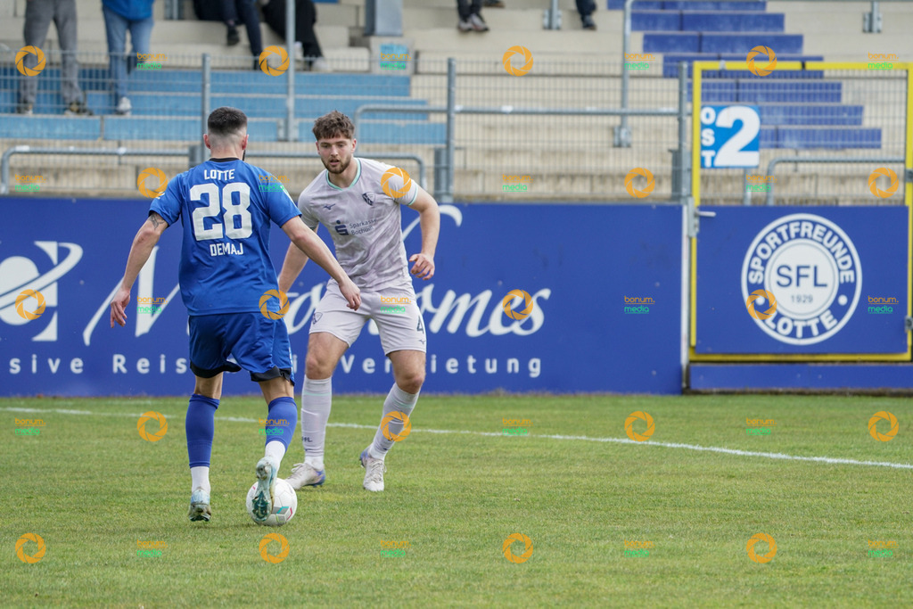 VfL Sportsfreunde Lotte vs. VfL Bochum II U23 - Regionalliga West - 28. Spieltag 2026 | Leon Demaj, 28Daniel Hendrik Hülsenbusch, 4 - Realisiert mit Pictrs.com