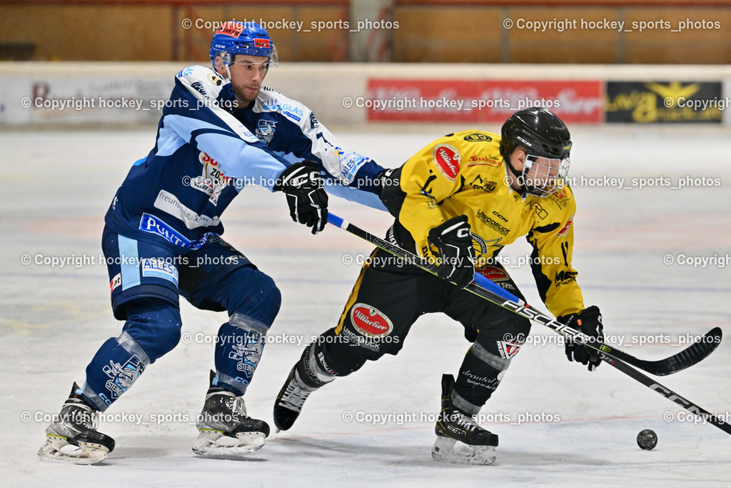 EC Spittal Hornets vs. ESC Steindorf 10.2.2024 | #77 Wuntschek Manuel, #11 Kucher Florian