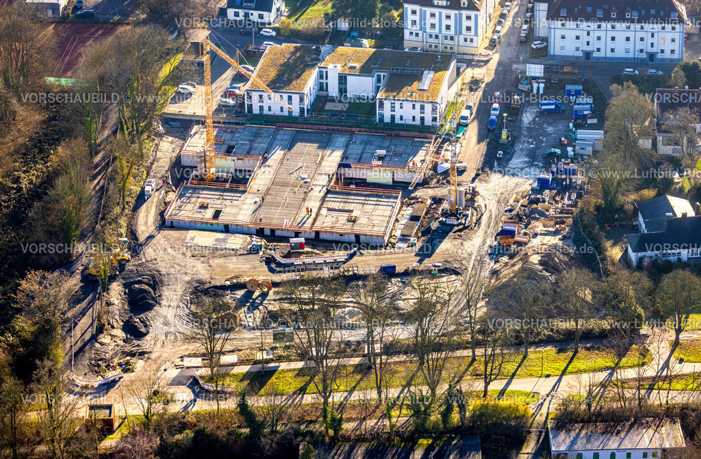Hamm251202230 | Luftbild, Baustelle mit Neubau Wohnanlage an der Brändströmstraße und Rietzgartenstraße, Mitte, Hamm, Ruhrgebiet, Nordrhein-Westfalen, Deutschland