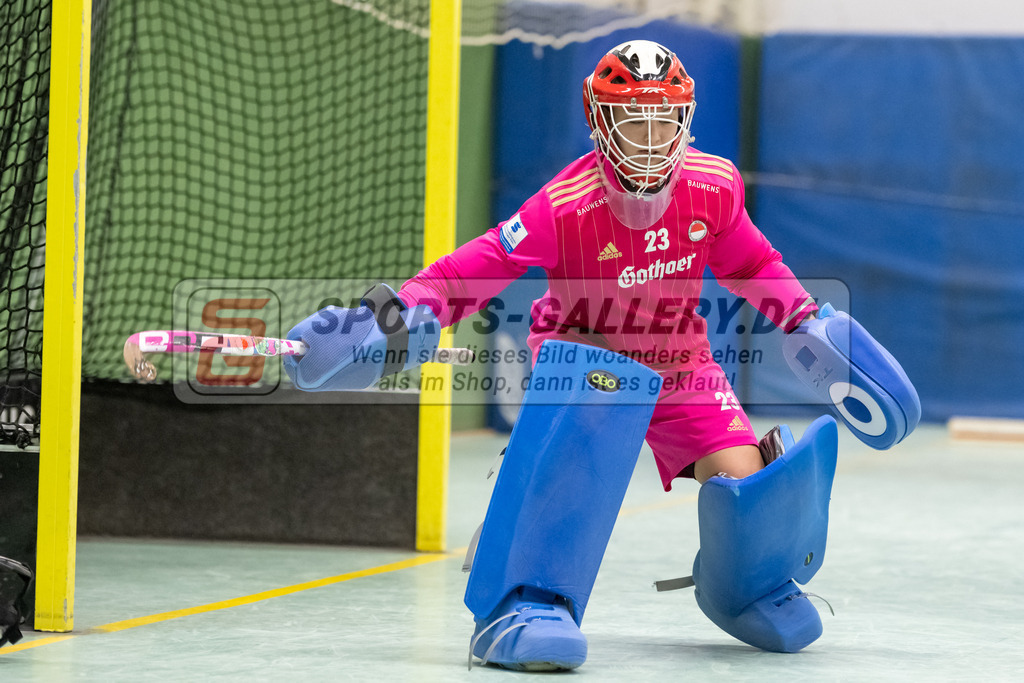 SFE_20230108_0083 | 1. Bundesliga Hockey Damen Rot-Weiss Köln - Düsseldorfer HC am 08.01.2023 in Köln (KTHC Stadion Rot-Weiss Köln Tennis and Hockey Club), Photo: Stephan Fehrmann 2022 (Sports-Gallery),Lisa Höllriegl ( Torfrau Rot-Weiss Köln #23 )