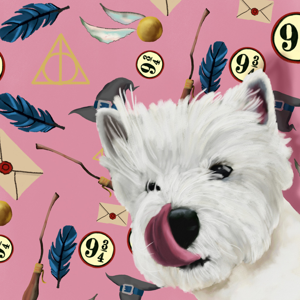 Westie | Illustrationen, digitalpainting, animals, dogs, hunde, art, Kunst, Illustrationsart, Bielefeld, Germany - Realisiert mit Pictrs.com