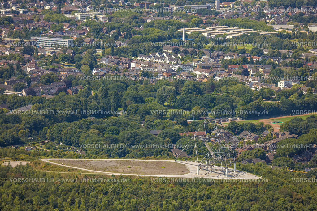 Bottrop250802802 | Luftbild, Tetraeder Skulptur Sehenswürdigkeit, Halde Beckstraße, Batenbrock-Nord, Bottrop, Ruhrgebiet, Nordrhein-Westfalen, Deutschland