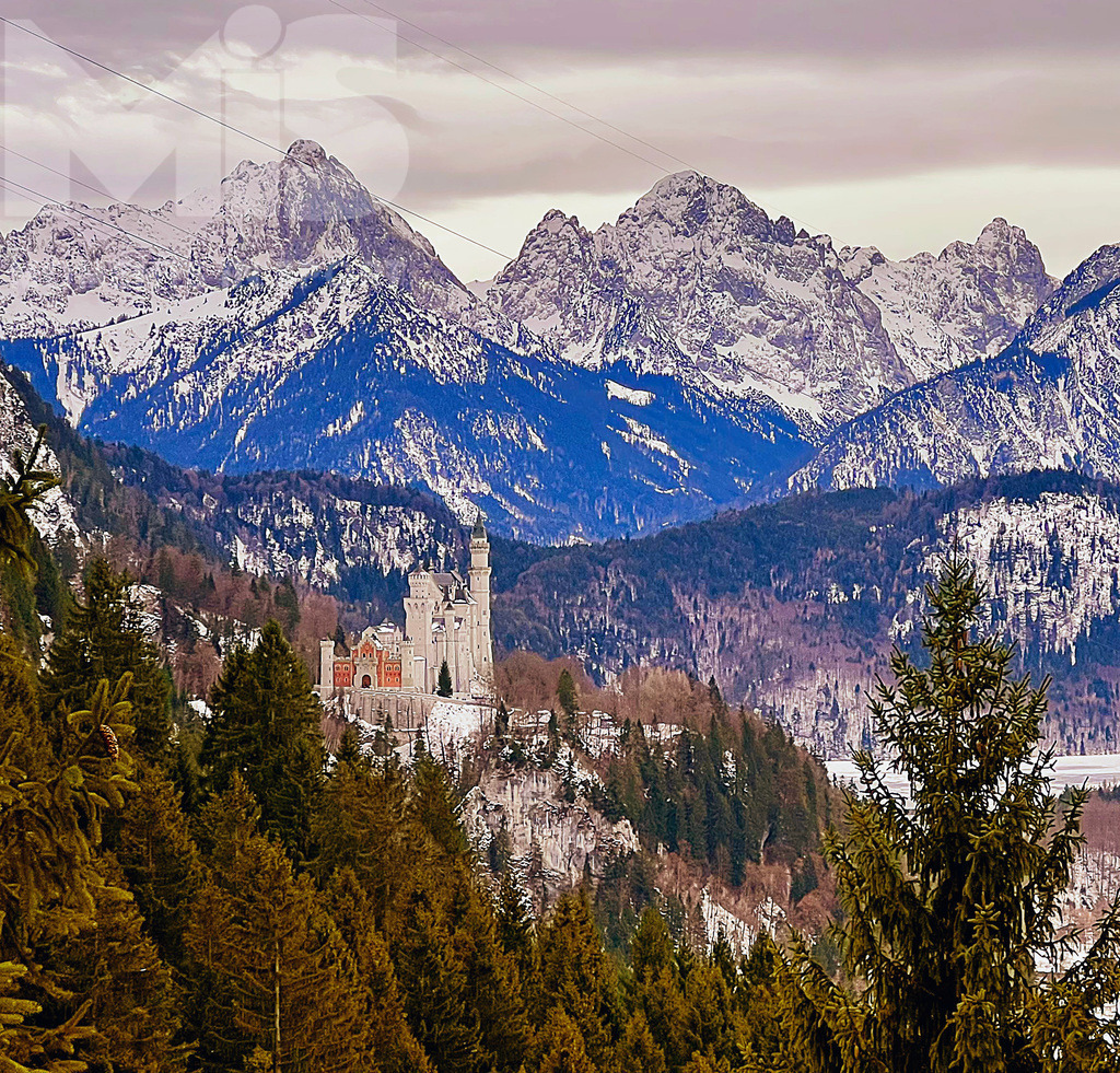 mis_110914bf01.JPG | 30.01.2022,  Schwangau bei Füssen im Allgäu, Wintertag auf dem Wanderpfad zur Rohrkopfhütte,  am Wanderweg entlang hat man einen tollen Blick auf die Allgäuer Alpenkette und die Füssener Königsschlösser. - Realisiert mit Pictrs.com