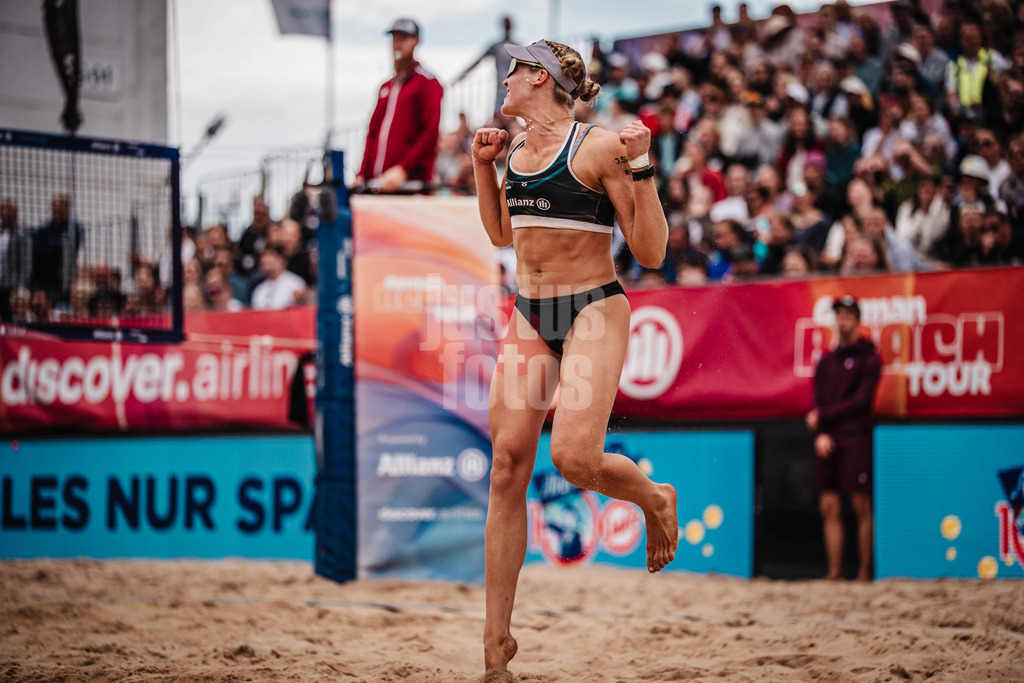 Beachvolleyball | Frauen | Allianz German Beach Tour 2025 | Tourstop Berlin | 24.08.2025 | Melanie Paul jubelt