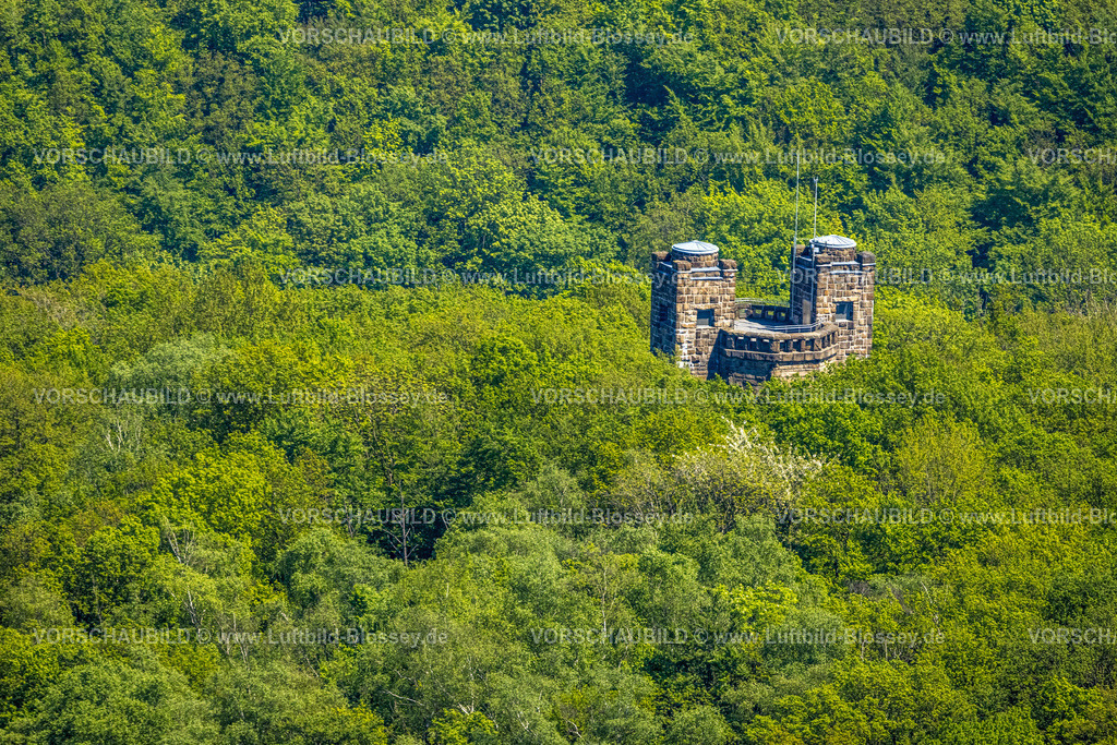 Hagen230502192 | Luftbild, Eugen-Richter-Turm im Waldgebiet, Wehringhausen, Hagen, Sauerland, Nordrhein-Westfalen, Deutschland