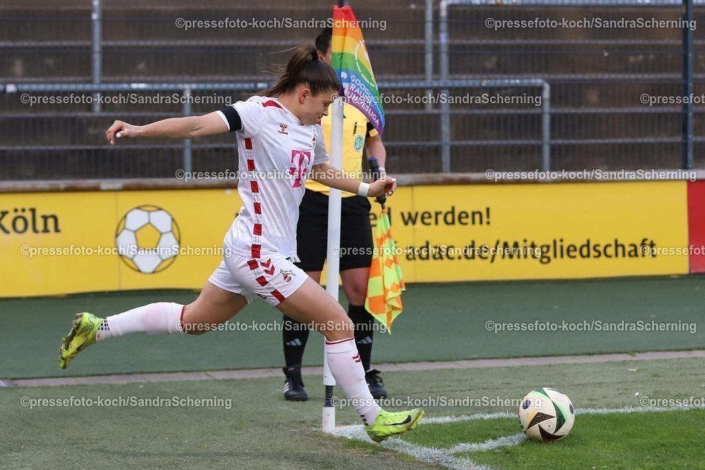 xSSC28032501006 | 28.03.2025, xsscx, Frauen Fußball, 1. FC Köln - FC Carl Zeiss Jena, 1. Fußball Bundesliga, Franz-Kremer-Stadion, Saison 2024 2025: Martyna Wiankowska (1. FC Köln 26) DFB regulations prohibit any use of photographs as image sequences and or quasi-video.