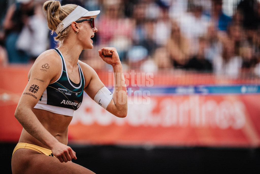 Beachvolleyball | Frauen | Allianz German Beach Tour 2025 | Tourstop Hamburg | 01.06.2025 | Linda Bock jubelt