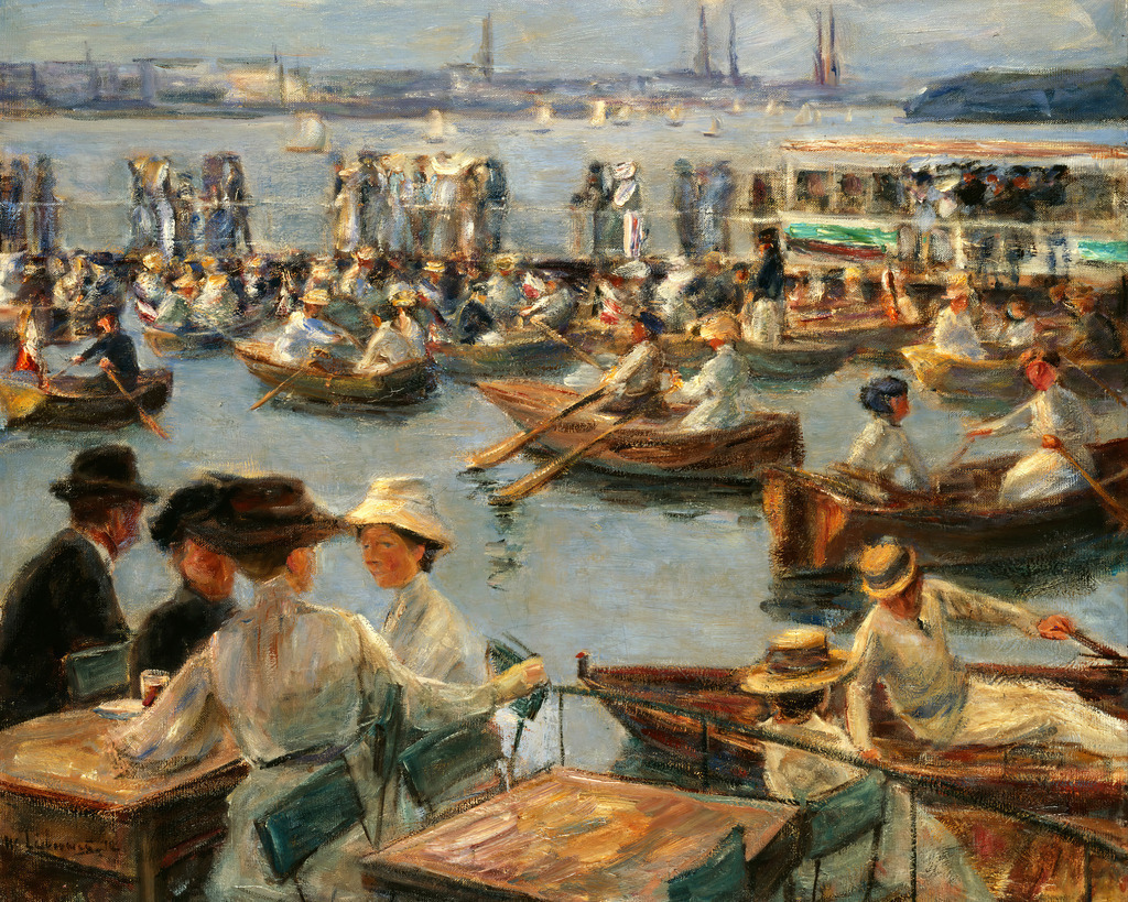 2502006 - Max Liebermann - An der Alster | Moderne Wandbilder auf Leinwand, Acylglas, Alu-Dibond oder als Poster. Tauchen Sie ein in die Welt KI-generierter Kunstwerke - entdecken Sie hochwertige Kunstdrucke unserer Gemälde, Illustrationen und fotorealistischen Motive.