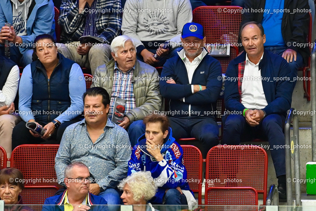 EC IDM Wärmepumpen VSV vs. HC Bozen 19.9.2023 | EC VSV Vorstand Rauchenwald Geraldwin2day icehockeyleague, EC IDM Wärmepumpen - HC Bozen  am 19.09.2023 in Villach (Stadhalle Villach), Austria, (Photo by Bernd Stefan)