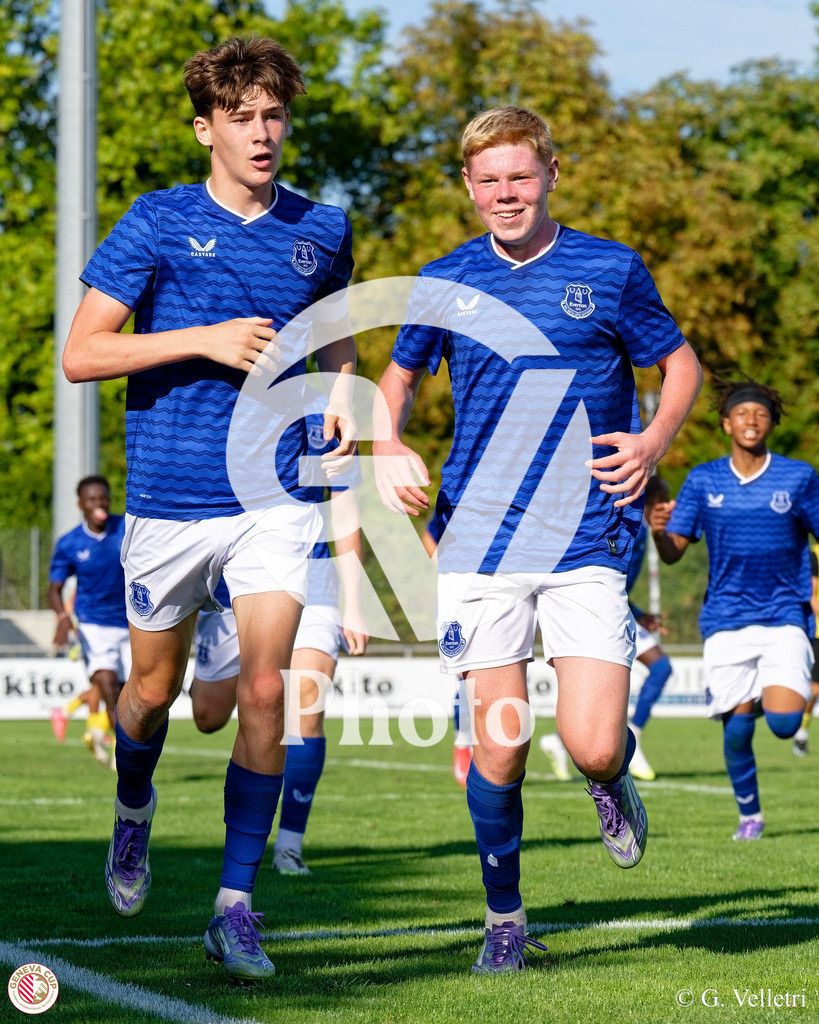 GenevaCup Group Phase - FC Meyrin v Everton FC | during the GenevaCup Group Phase match between FC Meyrin and Everton FC at Stade des Arberes in Meyrin, Switzerland