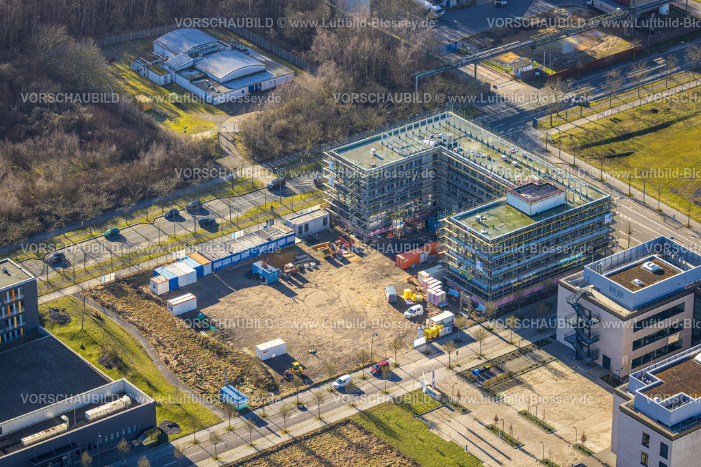 Dortmund240101198 | Luftbild, Technologiepark Gewerbegebiet Phoenix West, TÜV Nord Baustelle, Walter-Bruch-Straße, Verkehrssituation, Hörde, Dortmund, Ruhrgebiet, Nordrhein-Westfalen, Deutschland