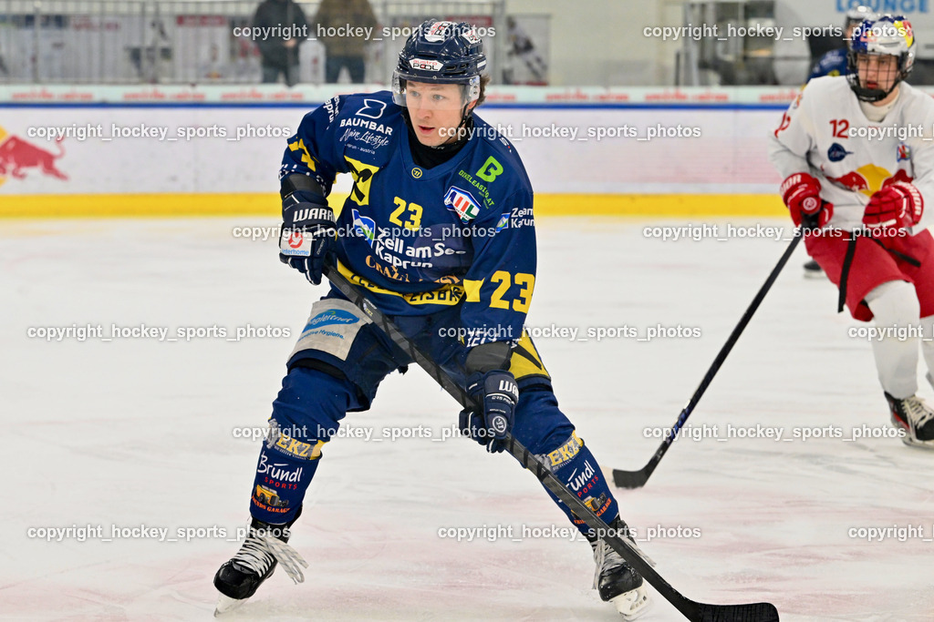 RED BULL HOCKEY JUNIORS vs. EK DIE ZELLER EISBÄREN | #23 Jennes Christian EK DIE ZELLER EISBÄREN, RED BULL HOCKEY JUNIORS vs. EK DIE ZELLER EISBÄREN, RED BULL HOCKEY JUNIORS vs. EK DIE ZELLER EISBÄREN am 14.01.2025 in Salzburg (Eisarena Salzburg), Austria, (Photo by Bernd Stefan)