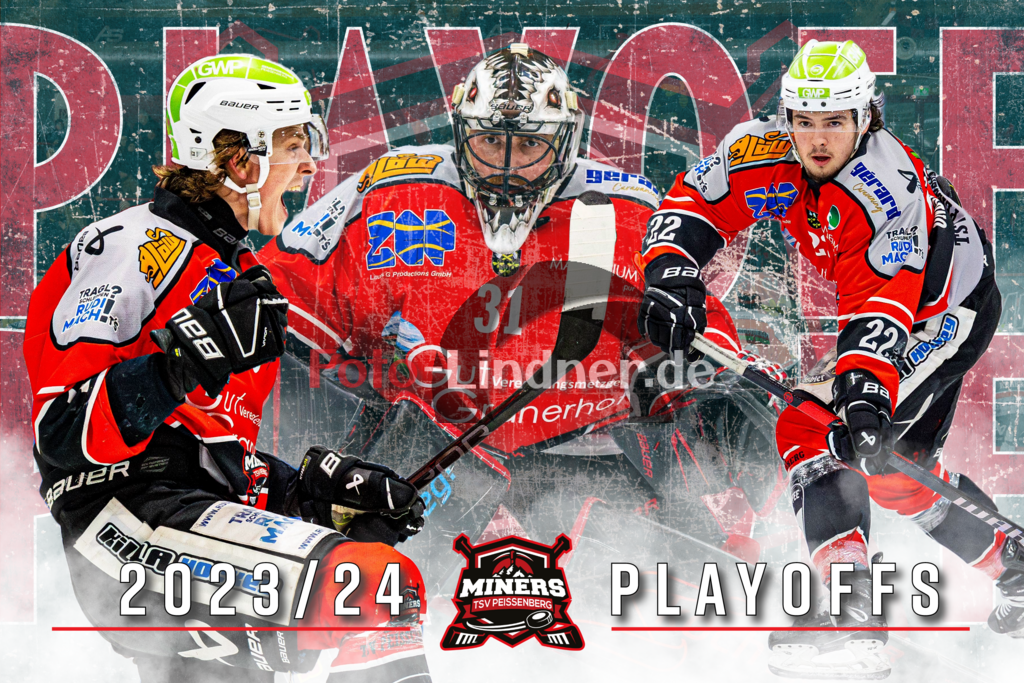MinersPlayoffsPoster2024 | Shop für Sportfotografie, Bilddatenbank, Pressefotografie, Fußball, Eishockey, Aktionsfotos