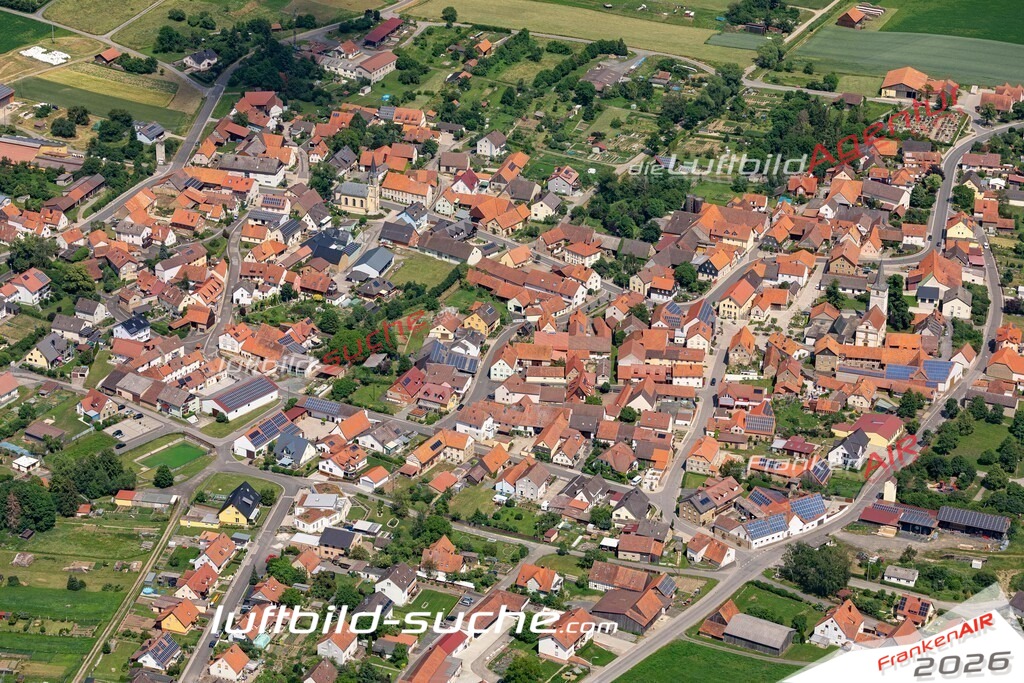 aktuelles Luftbild von  Aidhausen  - Luftaufnahme wurde 2019 von https://frankenair.de mittels Flugzeug (keine Drohne) erstellt.