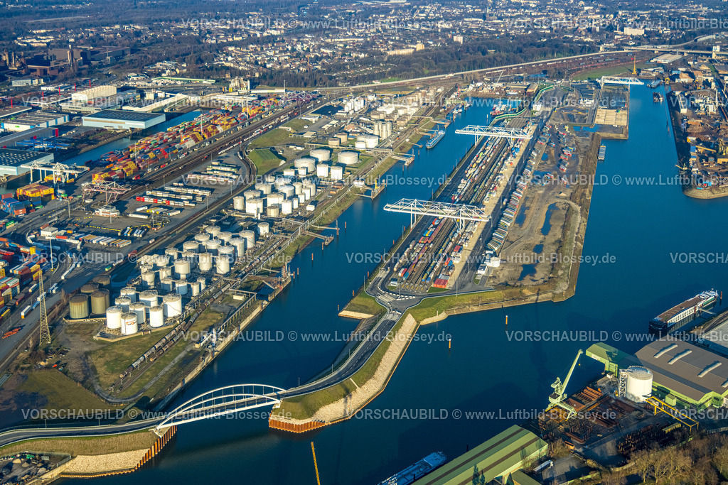 Duisburg241202717 | Luftbild, Hafen Duisburg duisport, Hafengebiet mit Ölinsel und Kohleninsel Container Terminal, Ruhrort, Duisburg, Ruhrgebiet, Nordrhein-Westfalen, Deutschland