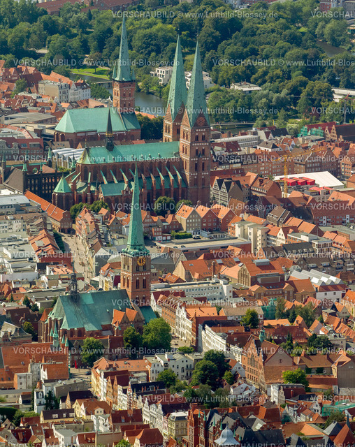 Luebeck12084583 | Altstadt von Luebeck,  St.Jakobi-Kirche, St.Marien-Kirche, St.Petri-Kirche, Luebeck, Ostsee, Schleswig-Holstein, Deutschland, Europa