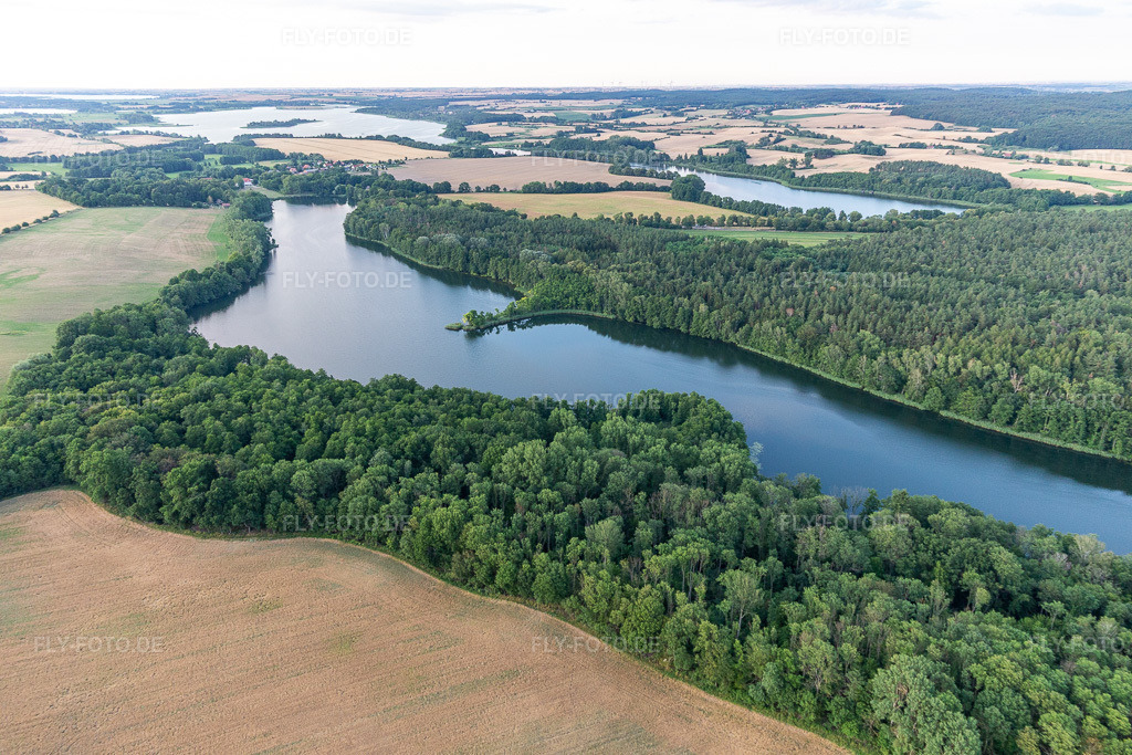 Luftbild: Suckower Haussee in Flieth-Stegelitz im Bundesland Brandenburg in Deutschland. Foto: IMG_116343.jpg vom 17.07.2019 durch Werner Riehm/FLY-FOTO.de