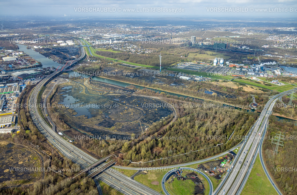 Essen260305608FreiheitEmscher | Luftbild, „Freiheit Emscher“ großes interkommunalen Stadtentwicklungsprojekte in NRW, von Essen, Bottrop und RAG Montan Immobilien, 1.700 Hektar, inklusive 150 Hektar ehemaliger Bergbauflächen, entsteht bis ca. 2030 ein neuer, nachhaltiger urbaner Raum für innovat, , Altenessen-Nord, Essen, Ruhrgebiet, Nordrhein-Westfalen, Deutschland