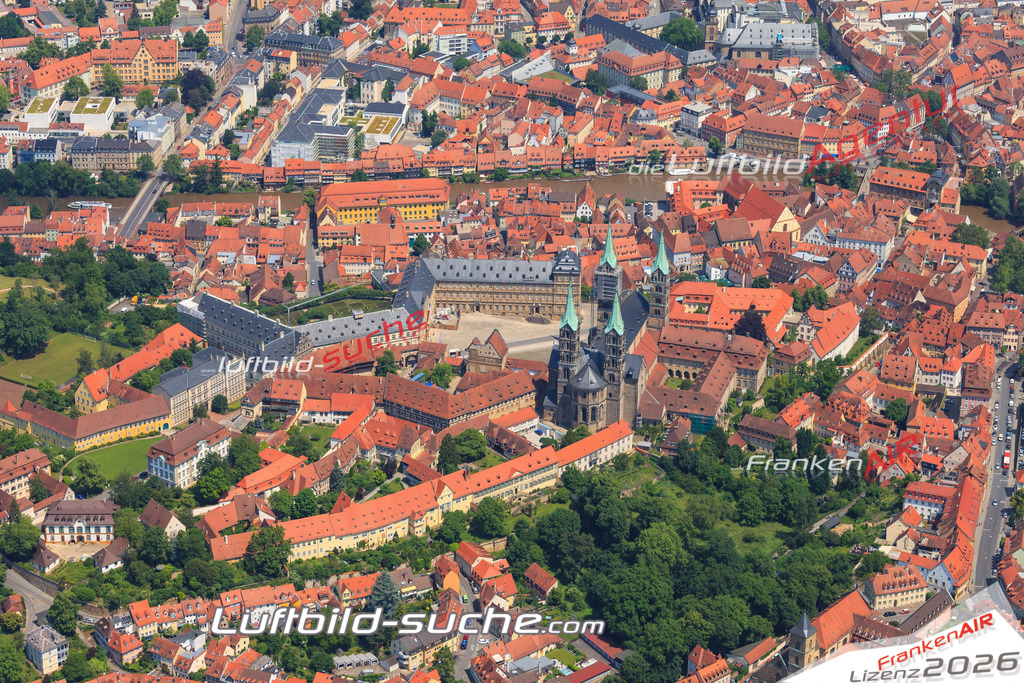 Luftbild von Michelsberg Bamberg - Luftaufnahme wurde 2016 von https://frankenair.de mittels Flugzeug (keine Drohne) erstellt - die Geschenkidee