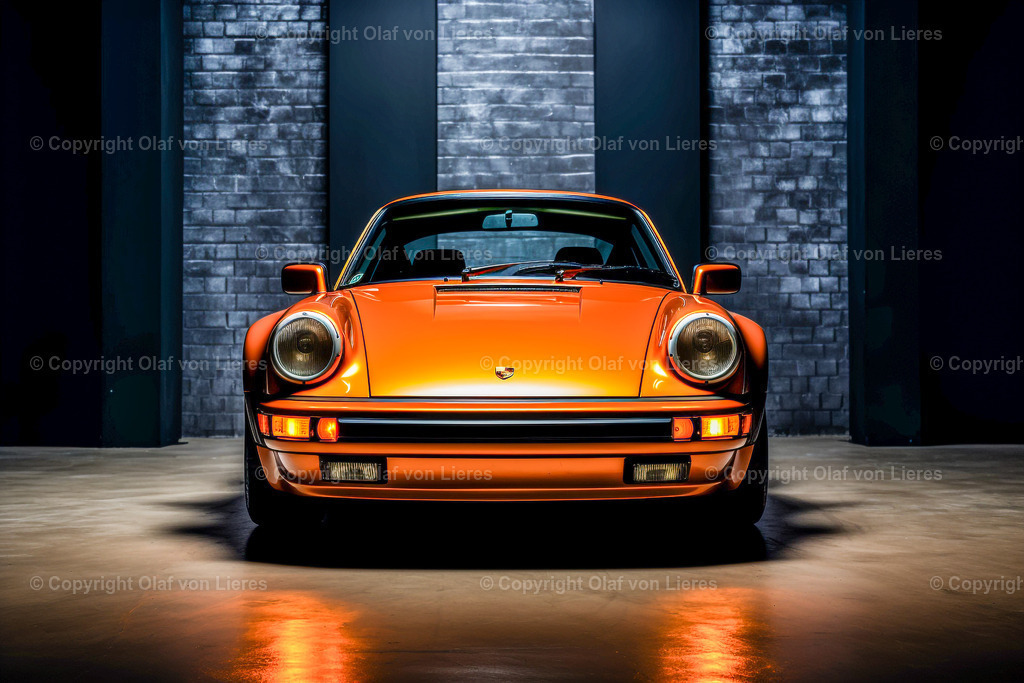oranger alter Porsche | Porsche Oldtimer in orange