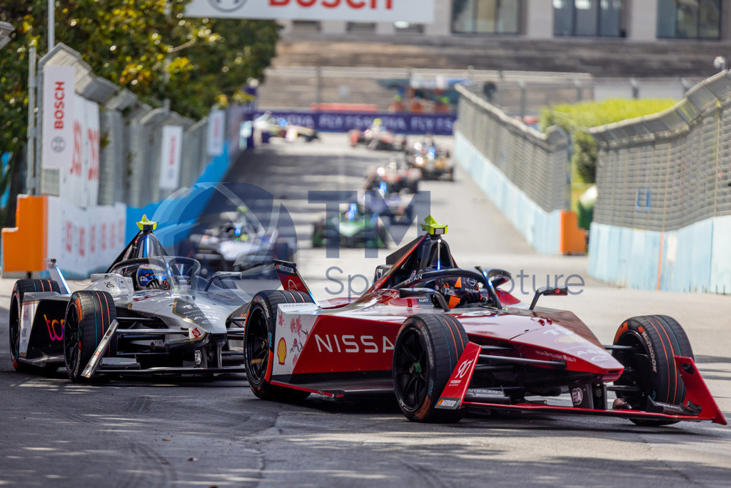 Trainproduction-20230716-0049 | ROME, ITALY,16.Jul.23 - MOTORSPORTS, FORMULA E - Hankook Rome E-Prix, Circuito Cittadino dell-EUR. Image shows Norman Nato (FRA / Nissan) and Sam Bird (GBR / Jaguar).   Photo: Trainproduction / Matthias Trinkl