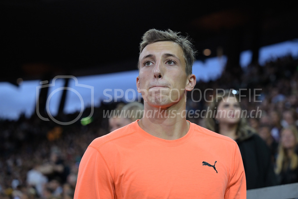 Leichtathletik: Weltklasse Zürich | 08.09.2022, Zürich, Letzigrund, Leichtathletik: Weltklasse Zürich, EHAMMER Simon (SUI) vor dem Wettkampf. - Realisiert mit Pictrs.com
