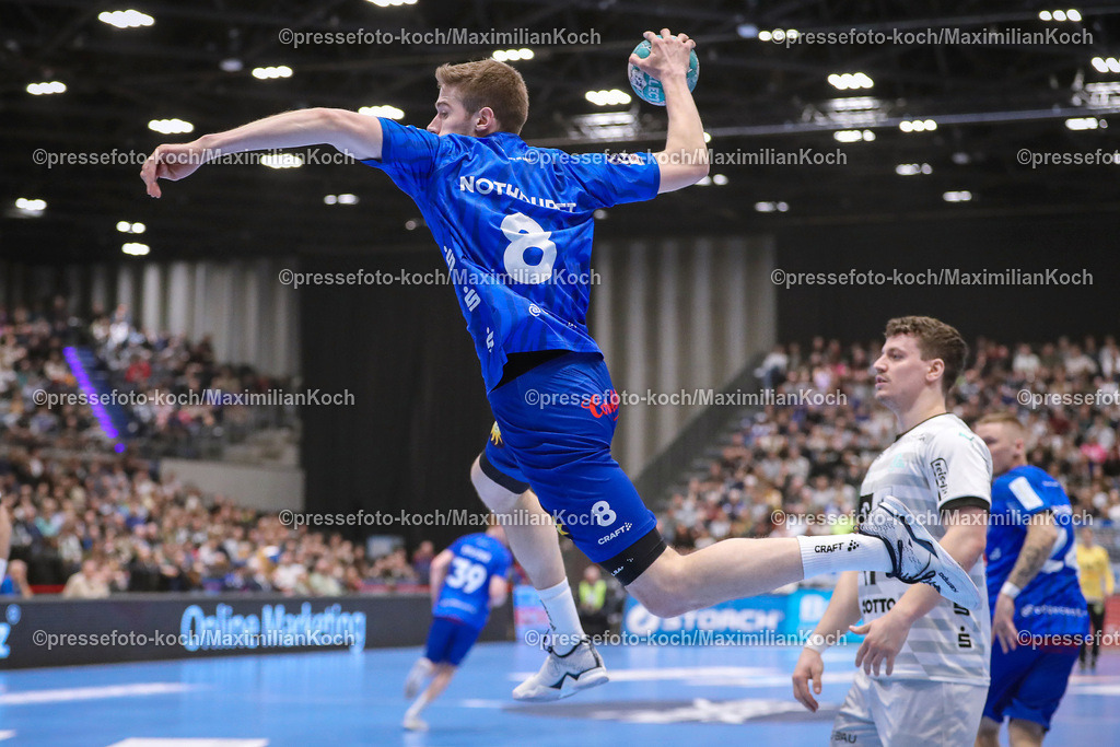 Due1HBL11022401011 | 11.02.2024, Handball, Düsseldorf, Mitsubishi Electric Halle, Liqui Moly Handball Bundesliga, Spieltag 21, Saison 2023 2024, Bergischer HC - THW Kiel: Tim Nothdurft (Bergischer HC)