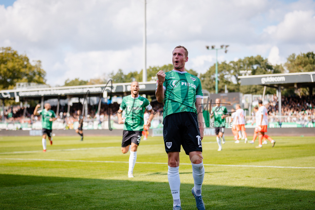 2. Bundesliga, Saison 2025/26, 5. Spieltag : SC Preußen Münster - Fortuna Düsseldorf | Münster, 14.09.2025: 2. Bundesliga, 5. Spieltag, SC Preußen Münster gegen Fortuna Düsseldorf im LVM-Preußenstadion in Münster. Foto: sportfotografie.ms | Markus Paletta - Realisiert mit Pictrs.com