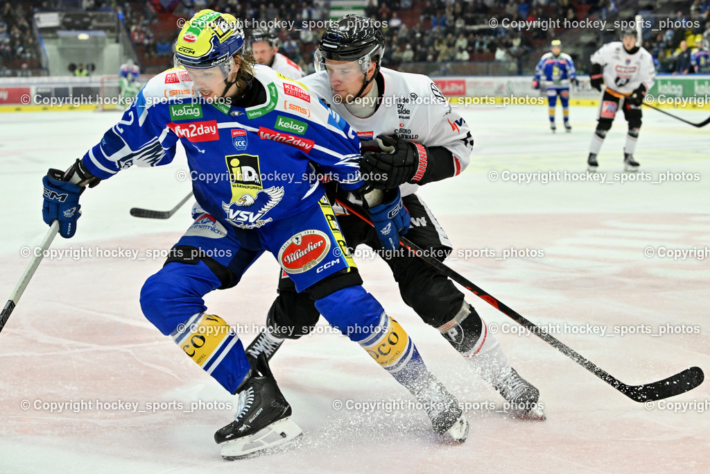 EC IDM Wärmepumpen VSV vs. Pioneers Vorarlberg | #22 Nikita Scherbak EC VSV, #44 Julius Reini Pioneers Vorarlberg, EC IDM Wärmepumpen VSV vs. Pioneers Vorarlberg, EC IDM WÄRMEPUMPEN VSV vs. Pioneers Vorarlberg am 03.10.2025 in Villach (Stadthalle Villach), Austria, (Photo by Bernd Stefan)