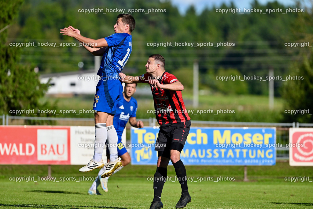 ATUS Nötsch vs. Thal Assling | #10 Julian Jakob Moser Thal Assling, #9 Raphael Nageler ATUS Nötsch, ATUS Nötsch vs. Thal Assling, ATUS Nötsch vs. Thal Assling am 31.08.2025 in Nötsch (Dobratsch Arena), Austria, (Photo by Bernd Stefan)