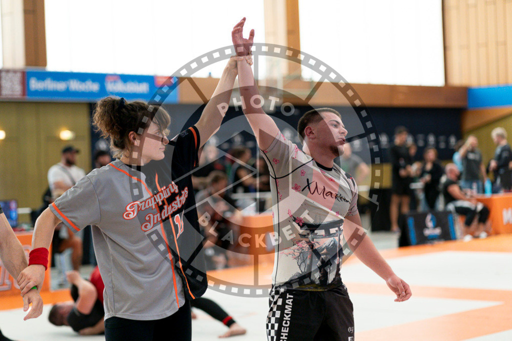 20240915PBB4154 | Athletes compete during the Grappling Industries’ grappling and Brazilian jiu-jitsu competition in Berlin, on September 15, 2024.