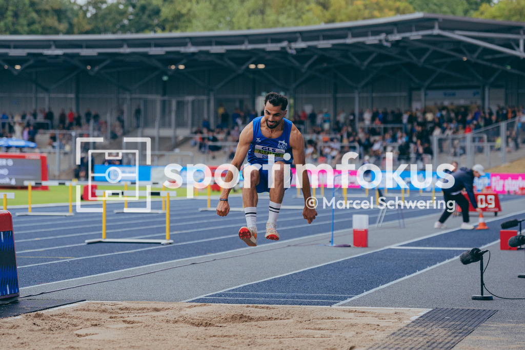 Deutsche Meisterschaften der Frauen und Männer 2026 | Mohammad Amin Alsalami, LAC BERLIN, Dreisprung, Deutsche Meisterschaften der Frauen und Männer 2026, Lohrheidestadion Bochum-Wattenscheid, 26.07.2026. Foto: Marcel Schwering / sportimfokus - Realisiert mit Pictrs.com