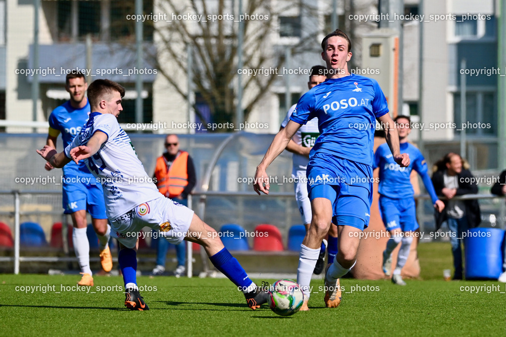 SAK vs. Dellach Gail | #49 Nermin Hasancevic Dellach Gail, #5 Jakob Geister SAK, SAK vs. Dellach Gail, SAK vs. Dellach Gail am 22.03.2025 in Klagenfurt (Sportpark Welzenegg), Austria, (Photo by Bernd Stefan)