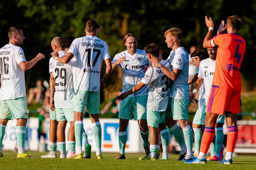 Testspiel, Saison 2026/27: SC Preußen Münster - Kickers Emden | Billerbeck, 10.07.2026: Testspiel, SC Preußen Münster gegen Kickers Emden auf der Anlage des DJK Billerbeck in Billerbeck. Foto: sportfotografie.ms | Markus Paletta - Realisiert mit Pictrs.com