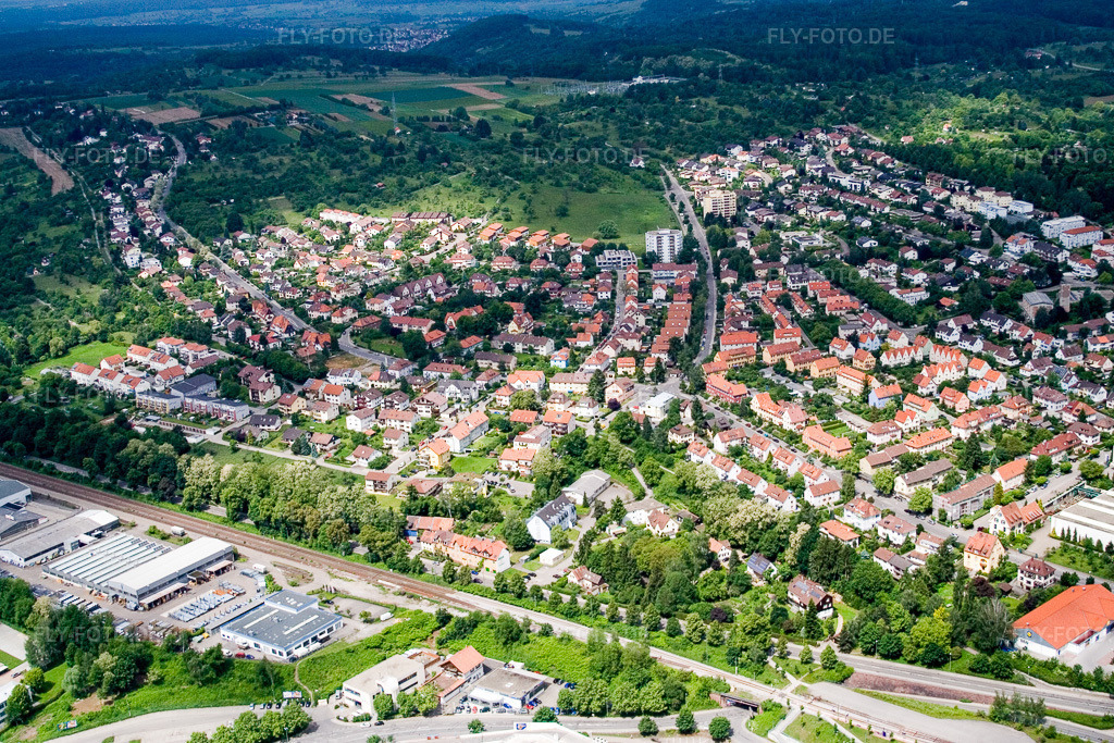 Luftbild: Ortsansicht von Süden im Ortsteil Brötzingen in Pforzheim im Bundesland Baden-Württemberg in Deutschland. Foto: IMG_2496.jpg vom 05.06.2006 durch Werner Riehm/FLY-FOTO.de
