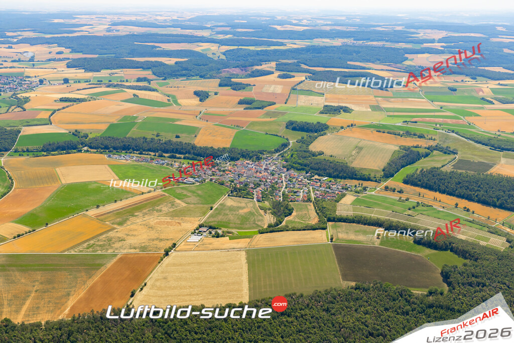 Das Luftbild zeigt : Tiefenthal Erlenbach bei Marktheidenfeld - Die Luftaufnahme wurde 2023 vom UL-Flugzeug aus erstellt ( keine Drohne ) - Hochauflösende Luftaufnahme - Für grossformatige Ausdrucke geeignet. Die Geschenkidee !Mit Lizenz und Bildrechte bestellbar