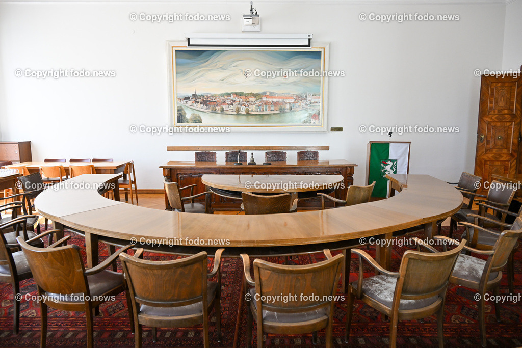 Steyr_ 21.08.2023-14 | 21.08.2023, Steyr, AUT, Steyr, im Bild Gemeinderatsaal im Rathaus der Stadt Steyr