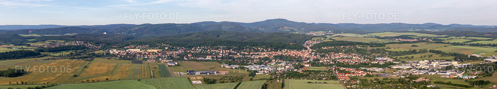 Luftbild: Panorama in Waltershausen im Bundesland Thüringen in Deutschland. Foto: IMG_007615.jpg vom 15.06.2021 durch Werner Riehm/FLY-FOTO.de