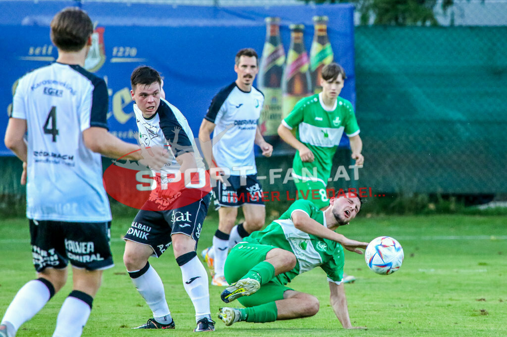SV Donau - FC Lendorf 0-0, Kärntner Liga 3. Runde | Nikolaus Ziehaus (SV Donau Klagenfurt #20) SV Donau - FC Lendorf 0-0 am 12.08.2023 in Klagenfurt
(Sportplatz SV Donau), Austria, (Photo by Ernst Krawagner sport-fan.at) - Realisiert mit Pictrs.com