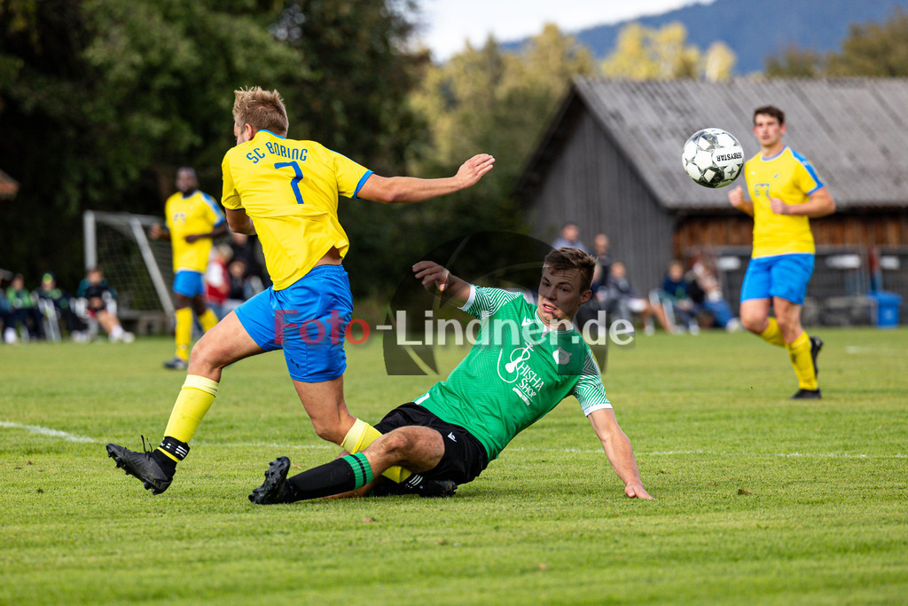 SC Böbing gegen TSV Altenstadt II | Fußball A-Klasse Herren Oberbayern Zugspitze Gruppe 8 7. Spieltag, SC Böbing gegen TSV Altenstadt II, 20240915,Duell zwischen Jonas Mader (TSV Altenstadt II 2) und Jonas Zinßmeister (SC Böbing 7),2024-09-15 in Böbing (Sportplatz Böbing), Jonas Zinßmeister (SC Böbing 7), Jonas Mader (TSV Altenstadt II 2)Copyright: WolfgangxLindner www.foto-lindner.de / shop.foto-lindner.de