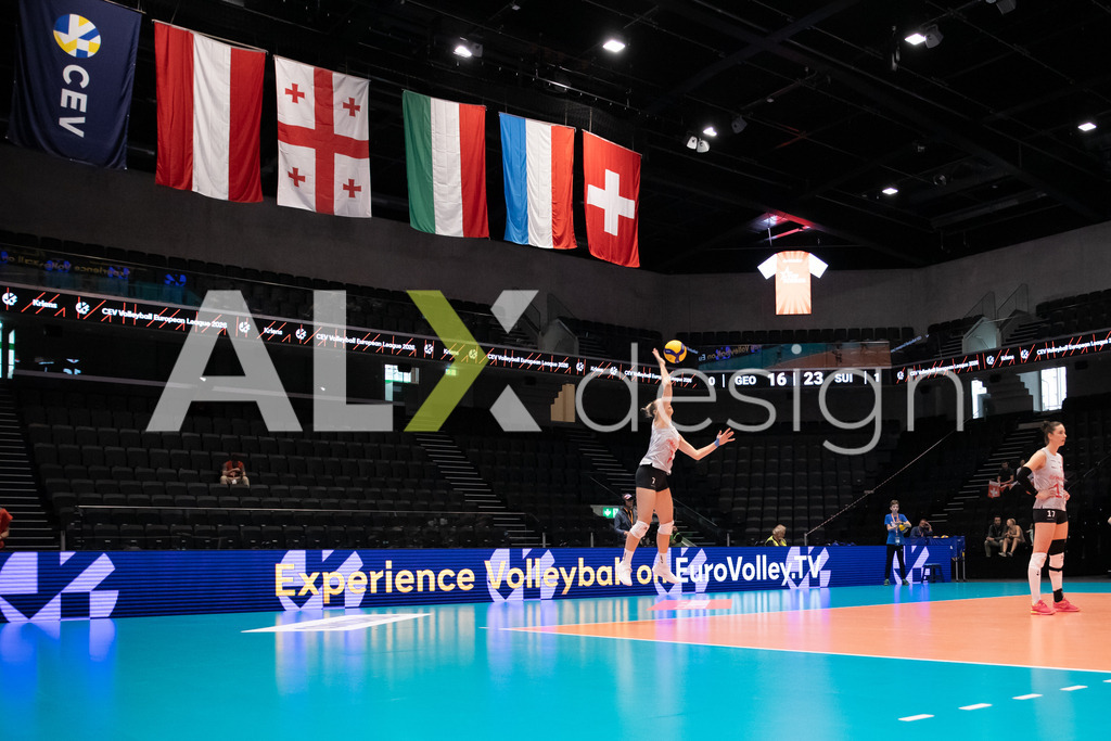 Georgia v Switzerland - CEV European League Women | KRIENS, SWITZERLAND - JUNE 12: MÉLINE PIERRET of Switzerland during the CEV European League match between Georgia and Switzerland at Pilatus Arena on June 12, 2026 in Kriens, Switzerland. - Realisiert mit Pictrs.com