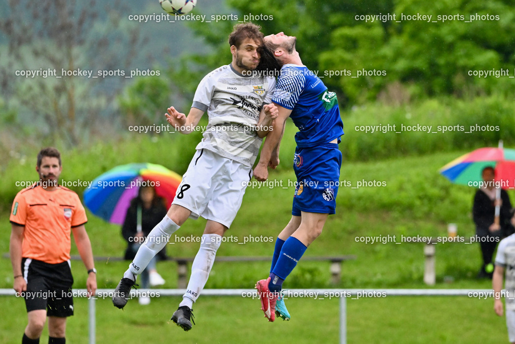 ASKÖ Köttmannsdorf vs. SV Dellach Gail | #8 Daniel Perkonig Köttmannsdorf, #23 Maximilian Wastian Dellach Gail, ASKÖ Köttmannsdorf vs. SV Dellach Gail, ASKÖ Köttmannsdorf vs. SV Dellach Gail am 15.05.2024 in Köttmannsdorf (Sportplatz Köttmannsdorf), Austria, (Photo by Bernd Stefan)